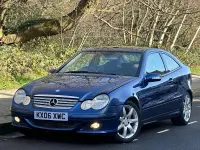 Used Mercedes C180 SE 143 HP (105 kW) 2006 Blue Coupe