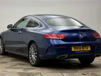 Used Mercedes C220 AMG line 170 HP (125 kW) 2018 Brilliant blue Coupe
