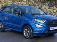Used Ford Ecosport ST-Line 125 HP (91 kW) 2018 Lightning blue metallic/black roof SUV