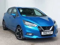 Used Nissan Micra Acenta 92 HP (67 kW) 2021 Blue Hatchback