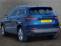 Used Skoda Karoq SE L 110 HP (80 kW) 2023 Petrol blue metallic SUV