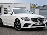 Used Mercedes C300 AMG line 258 HP (189 kW) 2018 White Coupe