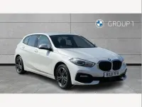 Used BMW 118 Sport Line 136 HP (100 kW) 2021 Mineral white Hatchback