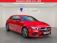 Used Mercedes A250 AMG line 224 HP (164 kW) 2019 Red Hatchback