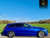 Used Mercedes C200 AMG line 204 HP (150 kW) 2022 Blue Estate