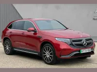 Used Mercedes EQC400 AMG line 300 kW (408 HP) 2023 Designo hyacinth red metallic SUV
