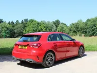 Used Mercedes 200 AMG line 160 HP (117 kW) 2018 Red Hatchback