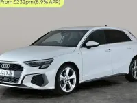 Begagnad Audi A3 Sportback S-Line 150 HK (110 kW) 2023 Vit Halvkombi