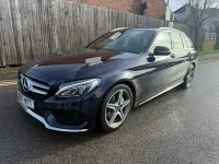 Usado Mercedes C220 AMG line 2017 Azul Carrinha