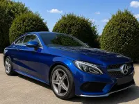 Used Mercedes C220 AMG Line Premium 170 HP (125 kW) 2017 Blue Coupe