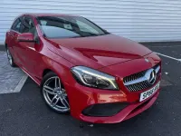 Used Mercedes A200 AMG line 136 HP (100 kW) 2016 Red Hatchback