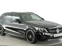 Used Mercedes C200 AMG line 184 HP (135 kW) 2020 Black Estate