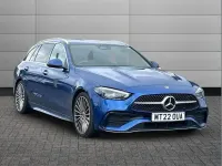 Used Mercedes C220 AMG Line Premium 217 HP (159 kW) 2022 Spectral blue Estate