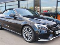 Used Mercedes C300 AMG line 245 HP (180 kW) 2017 Black Cabriolet