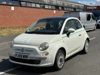 Used Fiat 500 Lounge 69 HP (50 kW) 2009 White Cabriolet