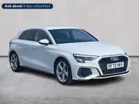 Used Audi A3 Sportback S-Line 150 HP (110 kW) 2022 White Hatchback