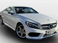 Used Mercedes C200 AMG line 184 HP (135 kW) 2017 White Cabriolet