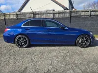 Used Mercedes C300 AMG line 245 HP (180 kW) 2020 Blue Sedan