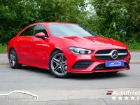 Begagnad Mercedes CLA200 AMG Line Premium 163 HK (119 kW) 2019 Röd Sportkupé