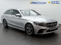 Usado Mercedes C220 AMG line 194 CV (142 kW) 2019 Plateado Familiar