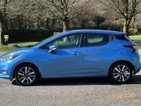 Used Nissan Micra Acenta 71 HP (52 kW) 2017 Blue Hatchback