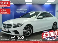 Used Mercedes C300 AMG line 2019 White Sedan