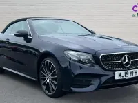 Used Mercedes E220 AMG line 194 HP (142 kW) 2019 Blue Cabriolet