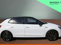 Used Skoda Fabia Monte Carlo 110 HP (80 kW) 2026 Moon white metallic black magic pearl effect Hatchback