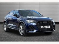 Used Audi Q3 Black Edition 150 HP (110 kW) 2023 Navarra blue SUV