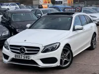 Used Mercedes C220 AMG line 170 HP (125 kW) 2017 White Estate
