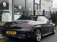 Used Mercedes C220 AMG line 170 HP (125 kW) 2017 Black Cabriolet