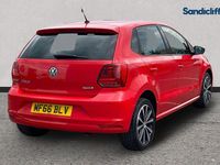 Begagnad VW Polo Match 60 HK (44 kW) 2017 Röd Halvkombi