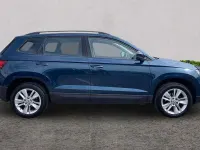 Used Skoda Karoq SE Technology 150 HP (110 kW) 2021 Petrol blue metallic SUV