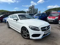 Begagnad Mercedes C250 AMG line 2017 Vit Sportkupé