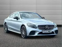 Usado Mercedes C300 AMG line 245 CV (180 kW) 2022 Plateado Coupe