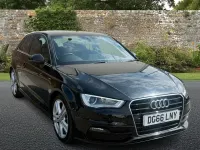 Used Audi A3 S-Line 184 HP (135 kW) 2016 Black Hatchback