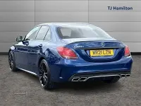Used Mercedes C220 AMG line 194 HP (142 kW) 2021 Blue Sedan