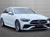 Used Mercedes C200 AMG Line Premium 204 HP (150 kW) 2023 Opalite white bright Estate
