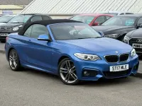 Used BMW 218 M Sport 150 HP (110 kW) 2017 Blue Cabriolet