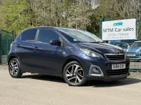 Used Peugeot 108 Allure 82 HP (60 kW) 2014 Blue Hatchback