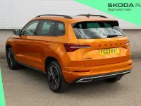 Used Skoda Karoq SportLine 150 HP (110 kW) 2023 Phoenix orange metallic SUV
