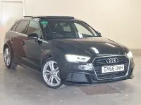 Used Audi A3 S-Line 110 HP (80 kW) 2016 Black Hatchback