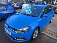 Used VW Polo SE 75 HP (55 kW) 2015 Blue Hatchback