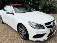 Used Mercedes E220 AMG line 174 HP (127 kW) 2014 White Cabriolet
