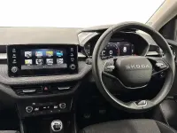 Used Skoda Fabia Design Edition 85 HP (62 kW) 2025 Race blue metallic black magic pearl effect Hatchback