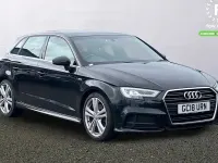 Used Audi A3 Sportback S-Line 190 HP (139 kW) 2018 Black Hatchback