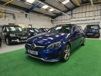 Begagnad Mercedes C250 AMG line 2017 Blå Sportkupé