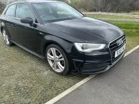 Used Audi A3 S-Line 150 HP (110 kW) 2016 Black Hatchback