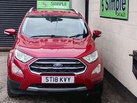 Used Ford Ecosport Titanium 125 HP (91 kW) 2018 Red SUV