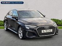Used Audi A3 Sportback S-Line 150 HP (110 kW) 2020 Black Hatchback